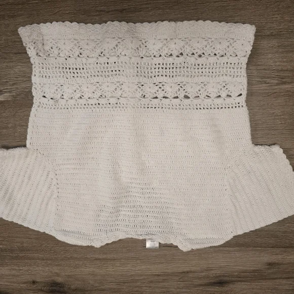 Vintage Jordache Y2K Crochet Button Cardigan Cottagecore Feminine boho Beach Med - Picture 8 of 8